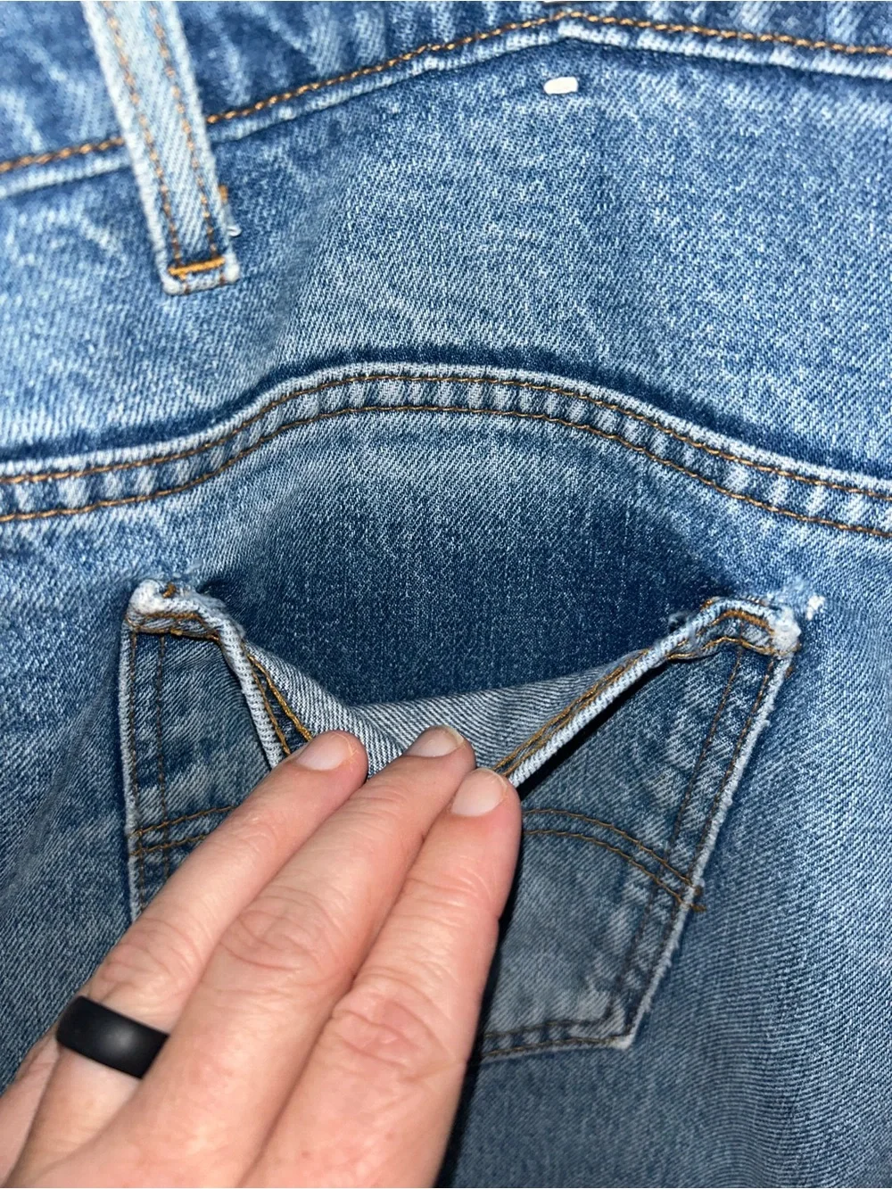 Vtg 1988 Levi's 517 Orange Tab Jeans Made in USA Bootcut Heavyweight Denim 39x31